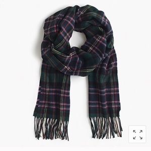 J crew cashmere scarf in signature tartan